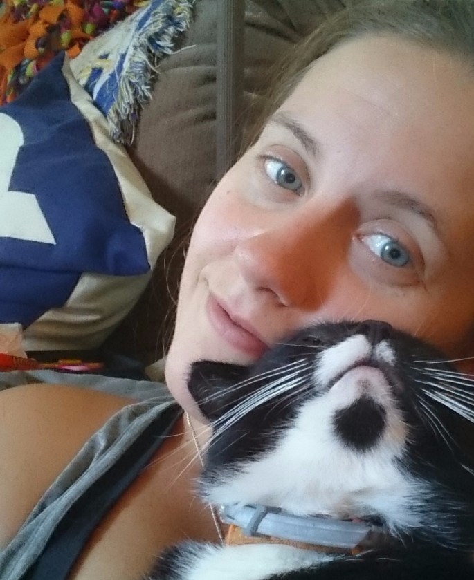 Girls with their cats